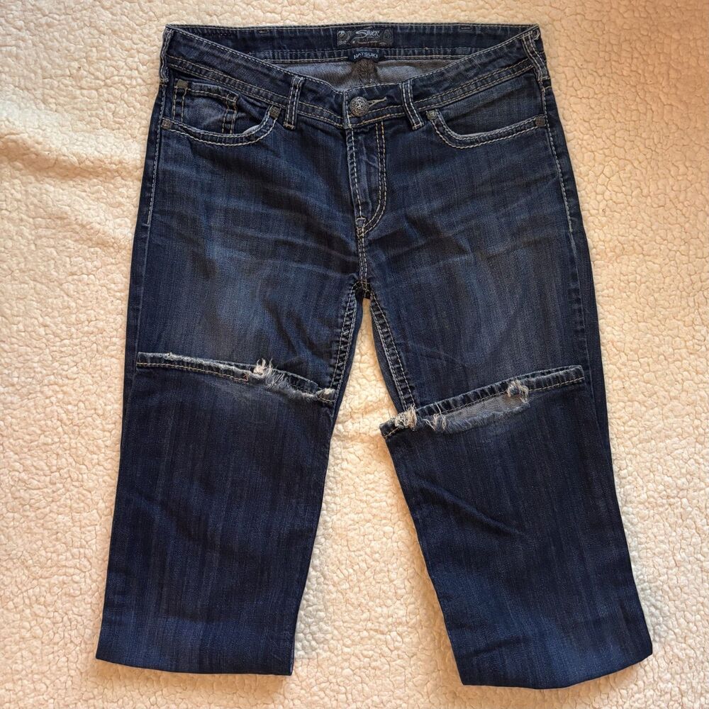Silver Jeans Natsuki 32x33 Distressed Bootcut Denim Jeans Women's